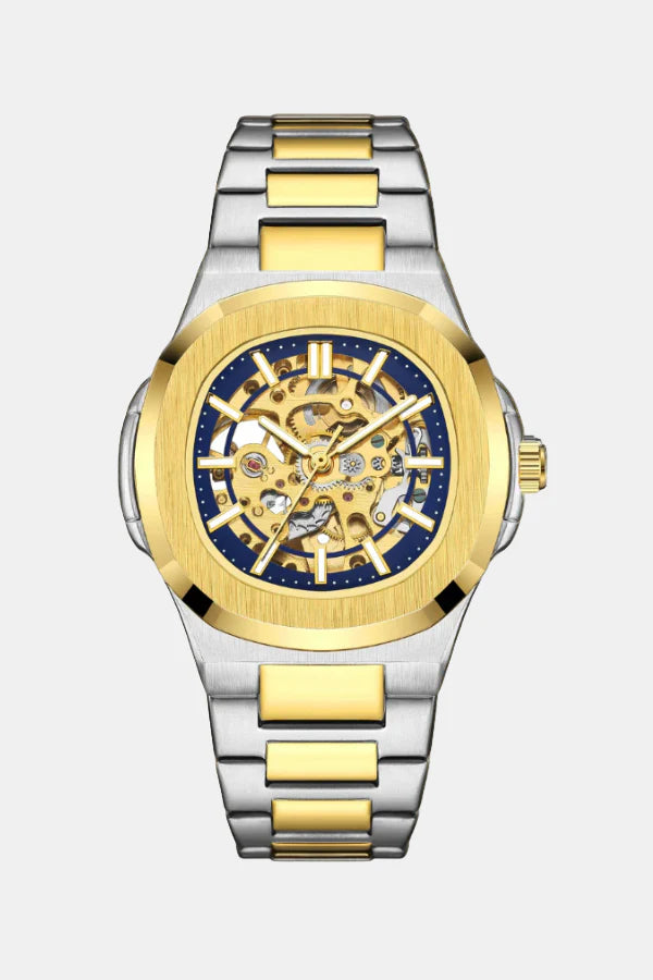 VL. Skeleton Automatic Steel Gold Blue - VALORE