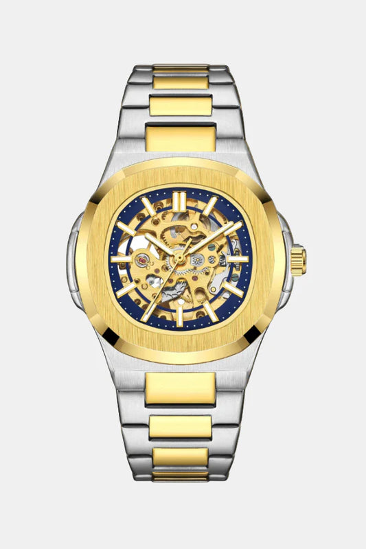 VL. Skeleton Automatic Steel Gold Blue - VALORE